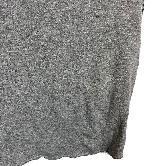 Anthropologie Dolan Port Maria Embroidered T-Shirt Mini Knit Gray Dress sz S - Picture 11 of 16